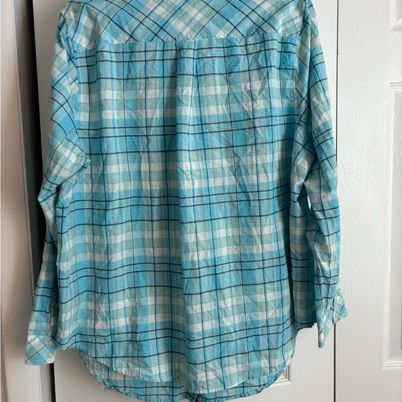Torrid Blue Plaid Button Down Shirt – Size 2 (2X or 18/20) - Picture 6 of 6